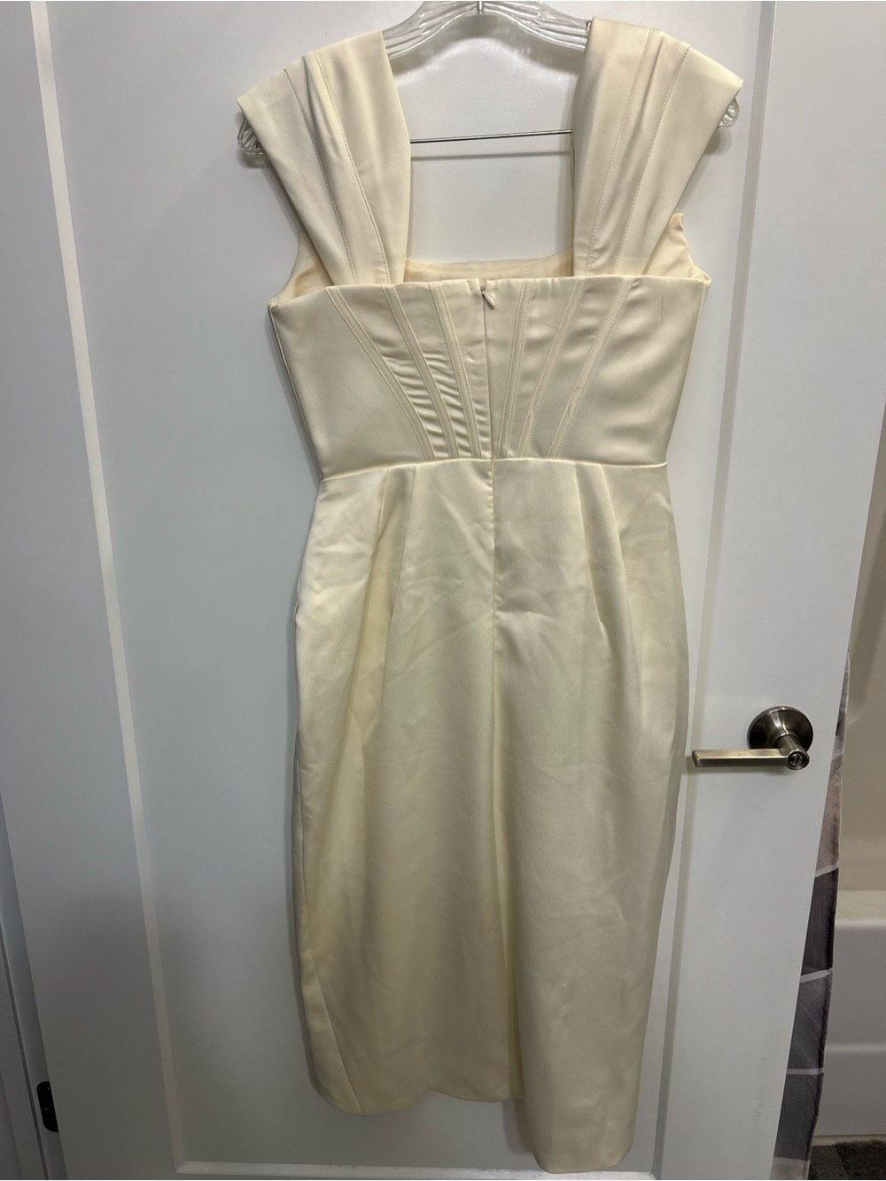 Beulah I Do Satin Elegant Corset Dress in Ivory - Picture 12 of 12